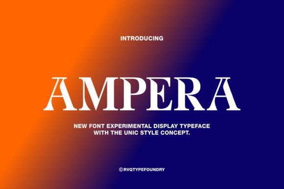 Ampera: The Elegant Retro Typeface for Crafters