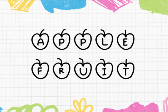 Apple Fruit Typeface for Cute Editorial Design