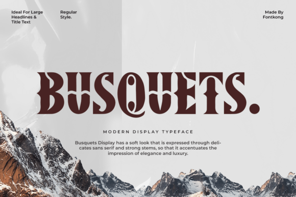 Busquets Typeface for Bold Craft Designs