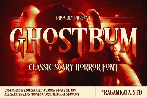 Ghostbum Typeface for Spooky Display Designs