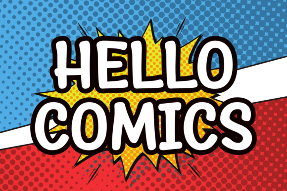 Hello Comics Font: A Playful Display Choice