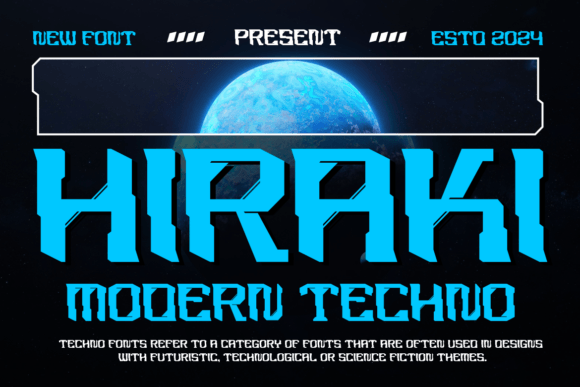 Hiraki: A Modern Techno Font for Bold Branding