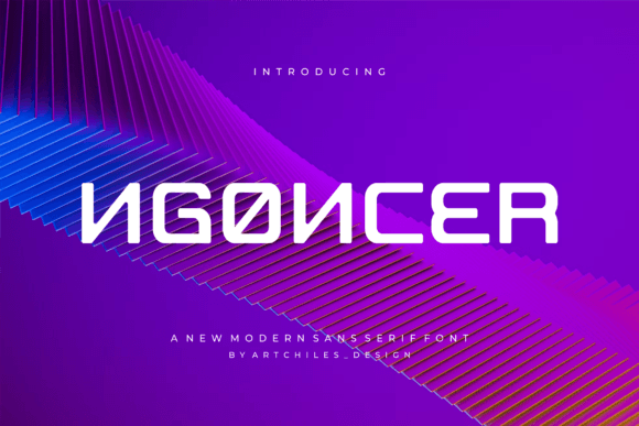 Ngoncer: The Modern Techno Display Font for Bold Campaigns