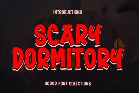 Scary Dormitory: A Spooky Display Font for Halloween Web Design