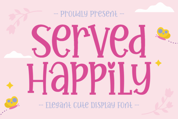 Served Happily: A Whimsical Display Font for Crafters