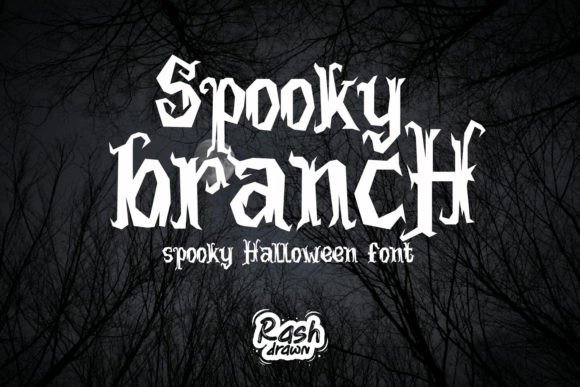 Spooky Branch Font: A Spooky Display Typeface for Halloween Brands
