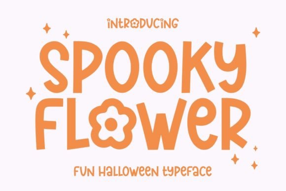 Spooky Flower Font: A Whimsical Display for Creative Designers