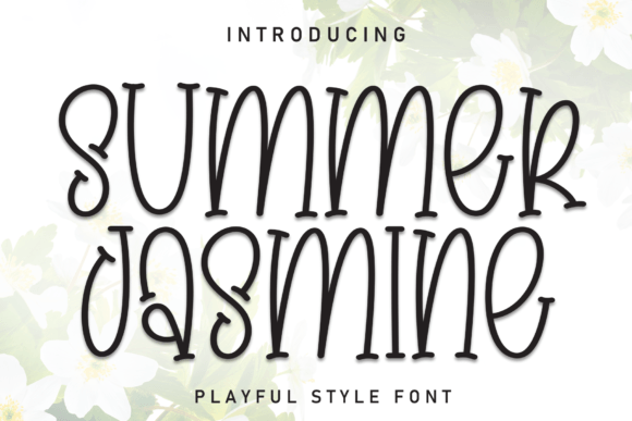Summer Jasmine: A Playful Display Font for Branding